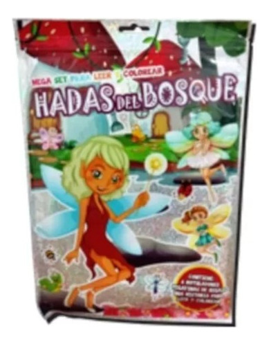 Mega Set Leer Y Colorear : Hadas - Marcadores + Stickers