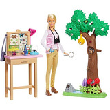 Muñeca Barbie Entomóloga Con 20 Accesorios. Marca Mattel