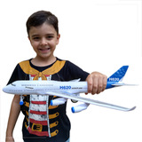  Avião Miniatura Realista Brinquedo Infantil Som E Luz Kit 2