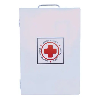 Botiquín Metálico Equipado Mediano Rox 22x30cm Portátil Pared Primeros Auxilios
