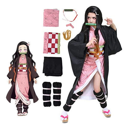 $ Disfraz De Anime Demon Slayer Kamado Nezuko Cosplay Para