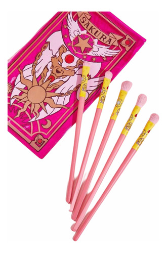 Cardcaptor Sakura Set De Brochas Maquillaje Kawai Anime 