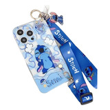 Funda Stitch Lilo Con Sujetador Correa Y Llavero Para iPhone