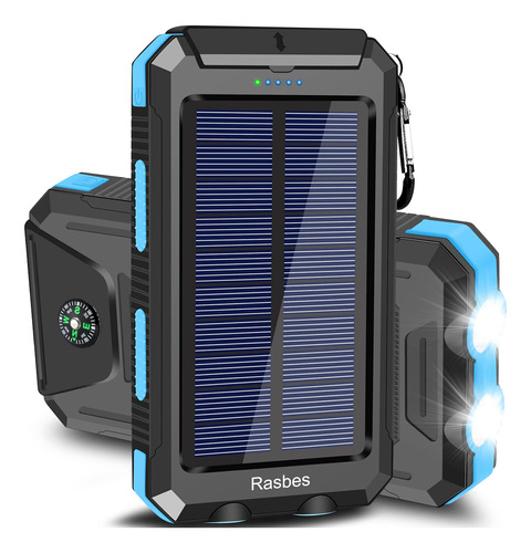 Cargador Solar, Batera Porttil Ipx5 De 20000 Mah Impermeable