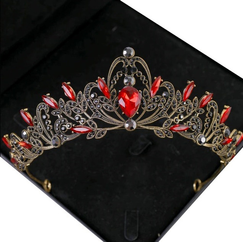 Coroa Para Noiva Miss Dama De Honra 15anos Pedraria Vermelha