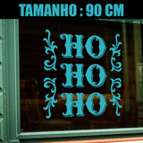 Adesivo De Natal Decorativo Azul - Ho Ho Ho Risos