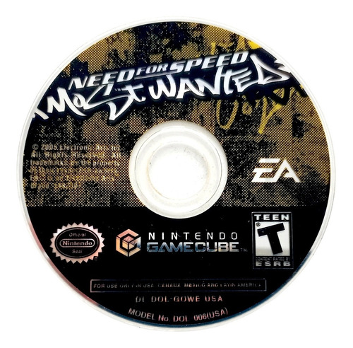 Need For Speed Most Wanted Nintendo Game Cube (sólo Disco)