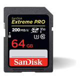 Cartão Sdxc Extreme Pro 200mb/s 64gb Camera Nikon Samsung