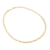 Cadena Collar Torsal Bitono 8mm Unisex 60cm Chapa De Oro 18k