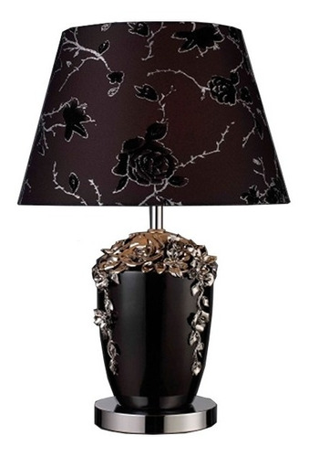 Iluminacion De Mesa Venecia Negra Ceramica 1 Luz Haz&light