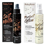 Kit 2 Bruma Facial Fixadora Matte Glow Fixa Hidrata Rubyrose