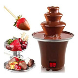 Mini Fuente Chocolate 3 Niveles Fondue Fountain Color Marrón