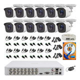 Kit Video Vigilancia Epcom 12 1080p Metal 200mts Utp / 1tb 