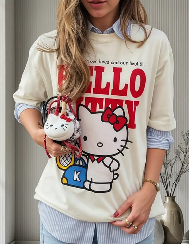 T-shirt Camiseta Blusa Estampa Moda Hello Kitty Tendência | MercadoLivre