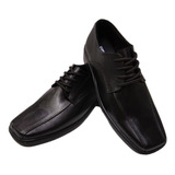 Zapato Formal Elegante Para Hombre En Cuero Negro Con Cordón