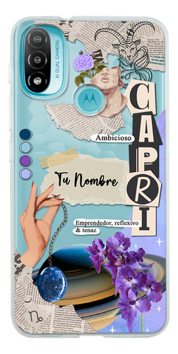 Funda Para Motorola Mujer Signo Zodiaco Capricornio Nombre