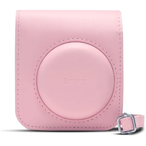 Bolsa Couro Sint Alça Câmera Instax Mini 12 - Rosa