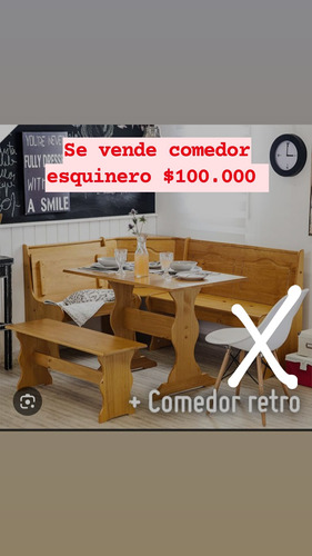 Comedor Rinconero Mesa + Bancos Esquinero