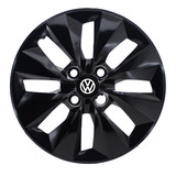 Taza Negra Vw Gol Trend Voyage 2014 2015 14 Pulgadas + Logo