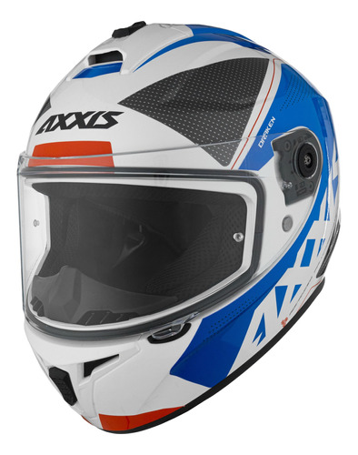 Casco Moto Axxis Draken Gear B17 Azul Brillo Integral