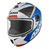 Casco Moto Axxis Draken Gear B17 Azul Brillo Integral