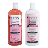 Kit Han Engrosador Keratina - Shampoo + Acondicionador 