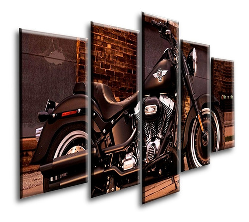 Kit Quadro Decorativo Parede Moto Modelo Antigo