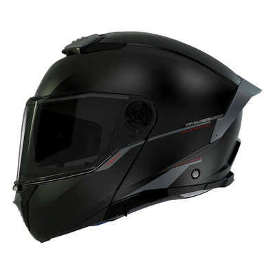 Casco para moto rebatible MT Helmets Solid A1 Matt Atom 2 SV MT FU404SV negro mate liso talle M | Envío gratis