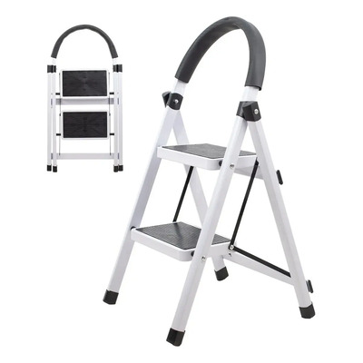 Escalera De Acero Tubular Telescopica 2 Peldaños Plegable Portátil Homex | Meses sin interés