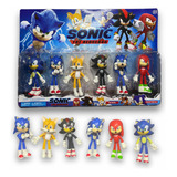 Kit 6 Bonecos Sonic & Seus Amigos Coleção Infantil Brinquedo