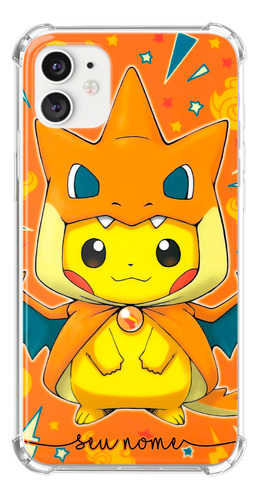 Capa Capinha C Nome Personalizada Pokemon Pikachu Charizard