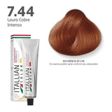 Itallian Color Coloração 60g Louro Cobre Intenso 7.44 Tom Louro Cobre Intenso