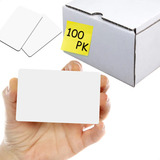 Pack De 100 Tarjetas Credenciales Blanca Pvc