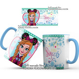 Mug  Taza Oreja E Interior Azul Princesas Disney Regalo 011