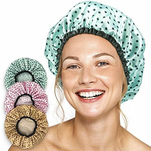 Gorras De Ducha Para Mujer, Paquete De 3 En Diferentes Diseñ