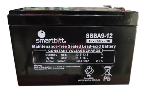 Bateria Reemplazo Sbba12-9 12v 9a Up Repuesto No Break