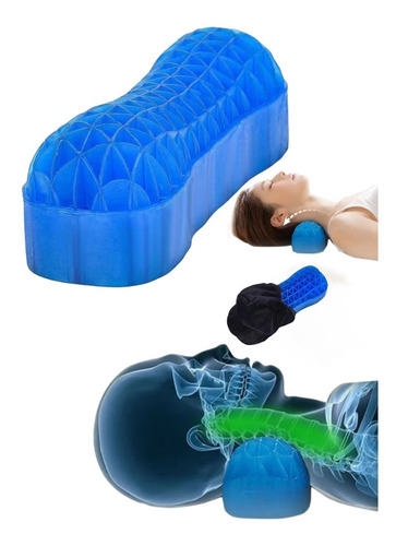 Almohada De Gel Ortopedica Cuello Viaje Lumbar Antireflujo 