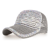 Gorra Beisbol Malla Ajustable Con Cristales Diamantes Y Tach