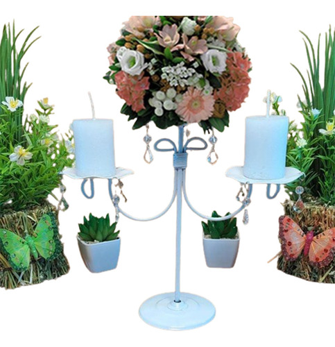 10--candelabro -  Porta Vela  - Con Cairel .eventos