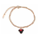 Pulsera Minnie Con Baño De Oro De 18 K