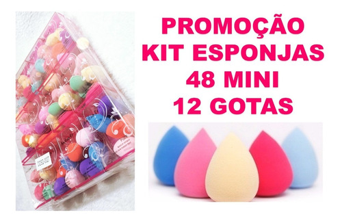 Kit 60 Esponjas Beauty Blender P/ Maquiagem Atacado Revenda-