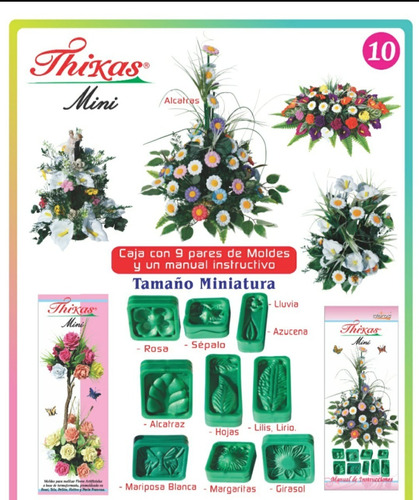 Moldes Para Flores De Foamy Mini Con 9 Pares De Moldes