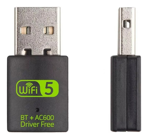 Adaptador Inalámbrico Usb De 600mbps Con Bluetooth