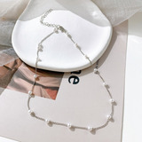 Collar Con Perlas Sencilla Elegante Gargantilla Chocker Moda