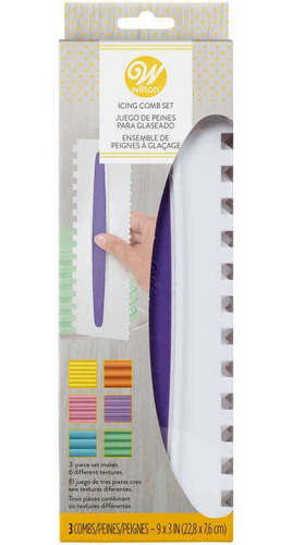 Juego De Peines Raspador Para Glaseado Texturas Wilton