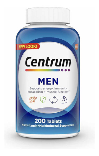 Centrum Men Multivitaminas Y Multiminerales X 200 Tablets
