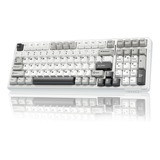 Aula Teclado Mecanico Inalambrico F99, Triple Modo Bluetooth