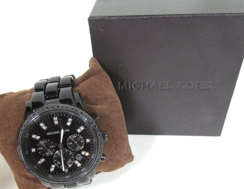 Reloj Michael Kors Mk-5367 Womens Black Acrylic Chronograph 