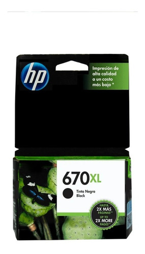 Cartucho Hp 670xl Negro, 550 Páginas