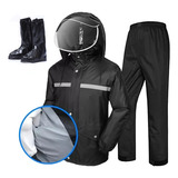 Impermeable Para Motociclista Reflejant Lluvia Doble Capa